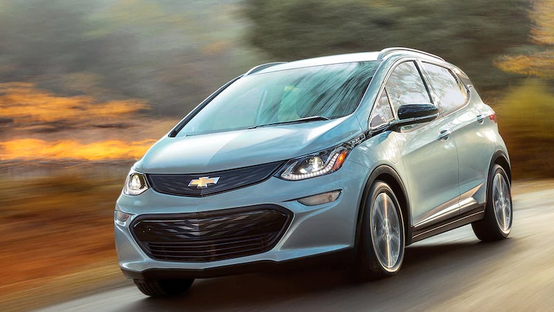 Chevrolet Bolt in motion on the road