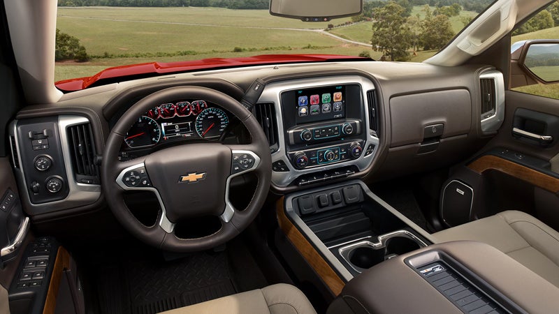 Chevrolet Silverado 1500 steering wheel and dashboard view