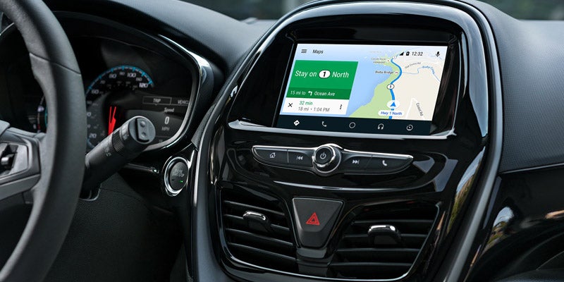 Chevrolet Spark's Interactive map screen view
