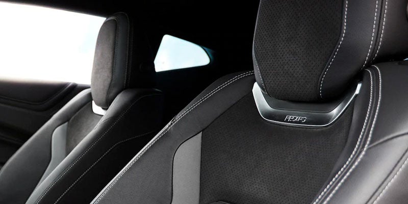 Chevrolet Camaro interior with sleek, sporty seats.