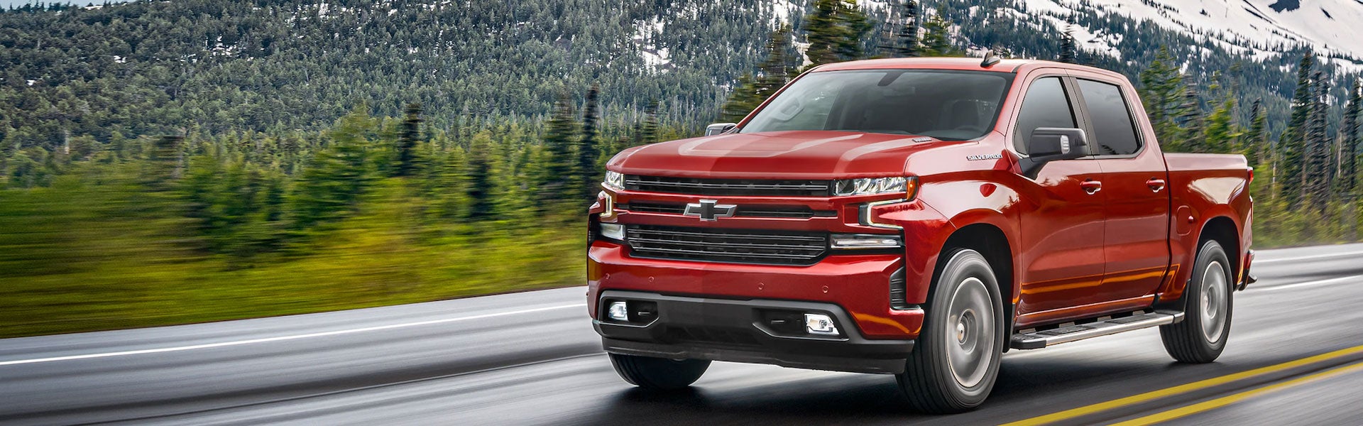Photo of a 2021 Chevy Silverado 1500 driving on the road