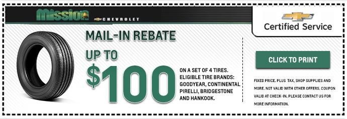 Tire Rebate Coupon