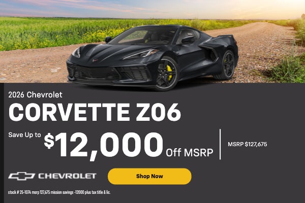 2026 Chevrolet Corevette Z06 | $12,000 off MSRP