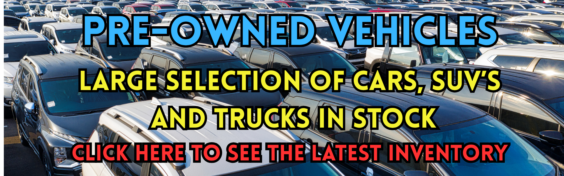 Pre owned banner and link Jan. 2026