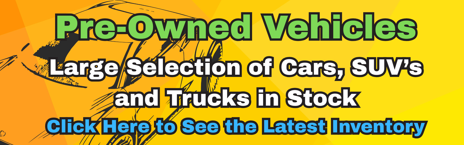 Pre owned banner and link March. 2026